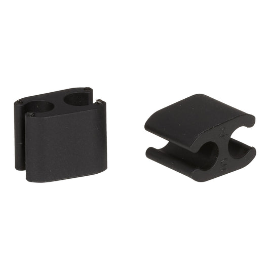 10 kpl ELVEDES Clips Duo Musta 5mm/5mm muovikaapelit paketti