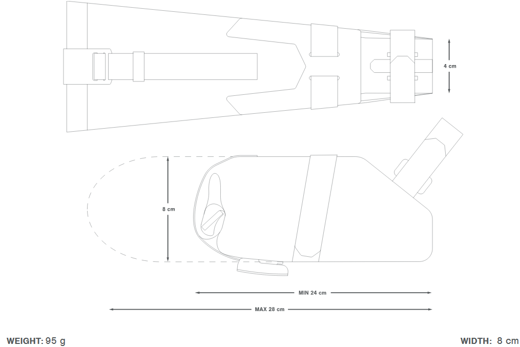 APIDURA EXPEDITION TOOL PACK Satulalaukku 1 L Musta