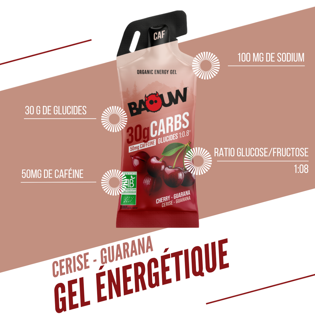 BAOW-energiageeli (44 g) sitruuna/kirsikka/kofeiininen guarana