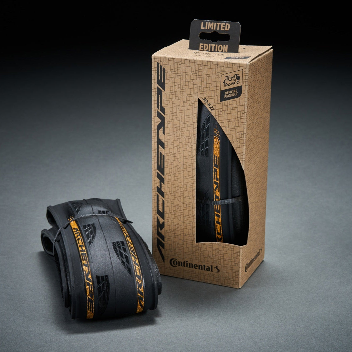 CONTINENTAL ARCHETYPE TDF 2025 700x30c Tubeless Ready Musta rengas - rajoitettu erä