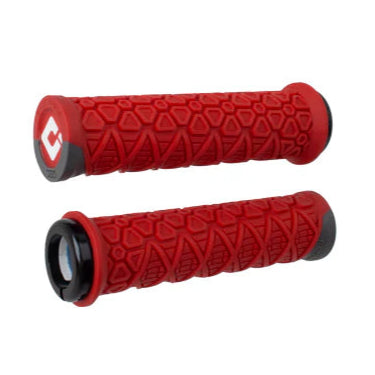 ODI VANQUISH Lock-On kahvat 135 mm punainen