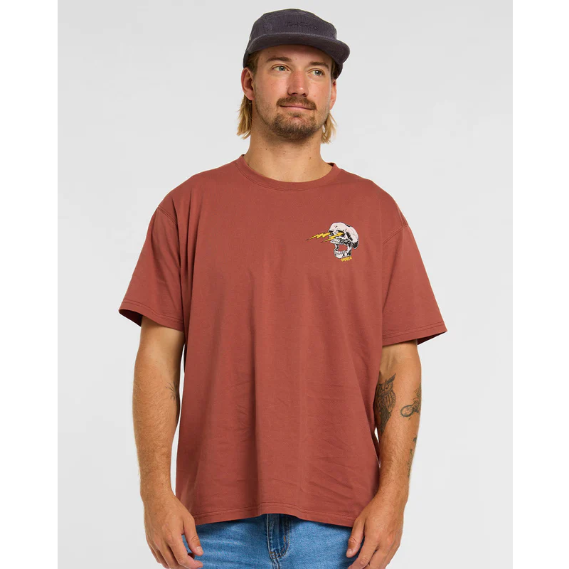 T-paita DHARCO COTTON RUST lyhythihainen ruskea