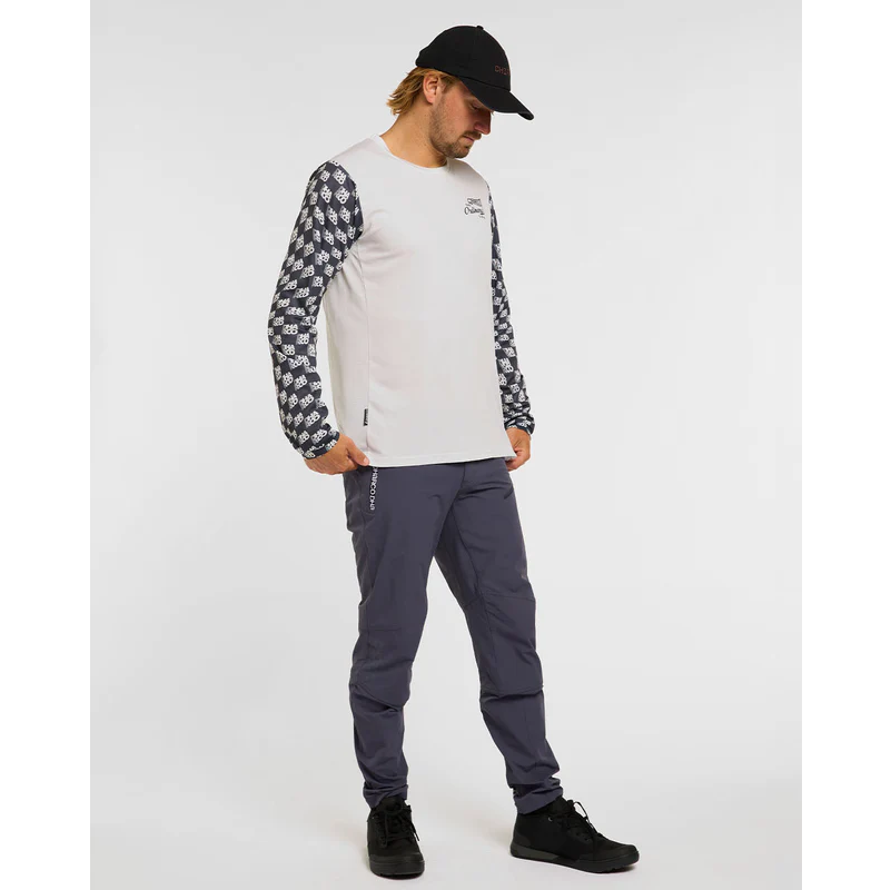 DHARCO GRAVITY OFFSET pitkähihainen trikoo Valkoinen/musta