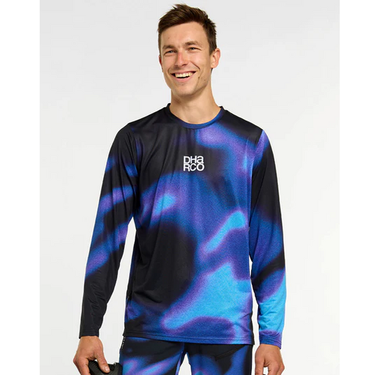 DHARCO RACE VORTEX pitkähihainen trikoo musta/violetti