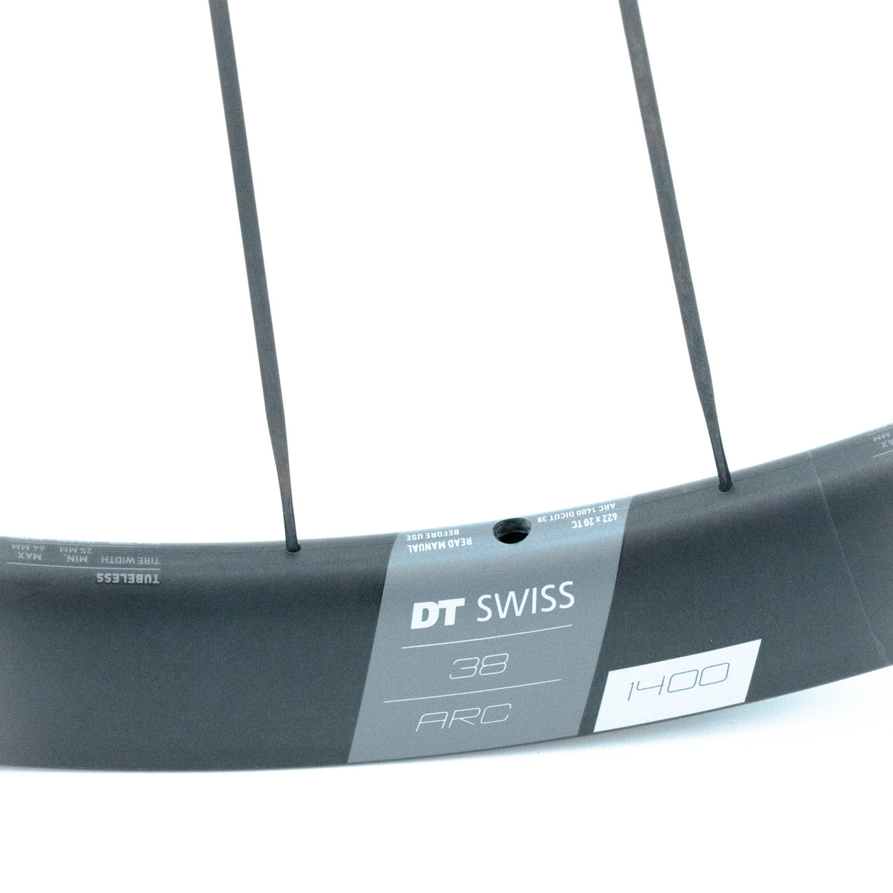 Pari DT SWISS ARC 1400 DICUT 38 DISC Tubeless Ready pyörät (Center Lock)