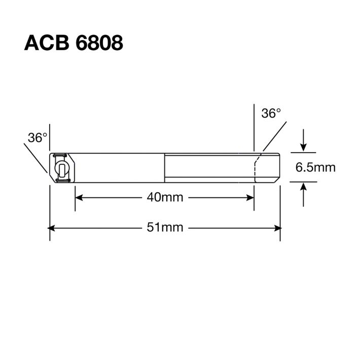 ENDURO BEARINGS 6808 SS Ohjauslaakeri - 440c Ruostumaton (kulmakontakti) - 40x51x6,5 (36x36°) ACB