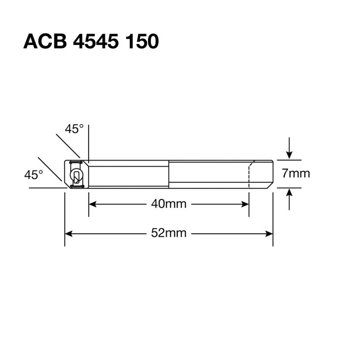 ENDURO BEARINGS 150 BO Ohjauslaakeri - ABEC 5 - Musta oksidi - 40x52x7 (45x45°) ACB