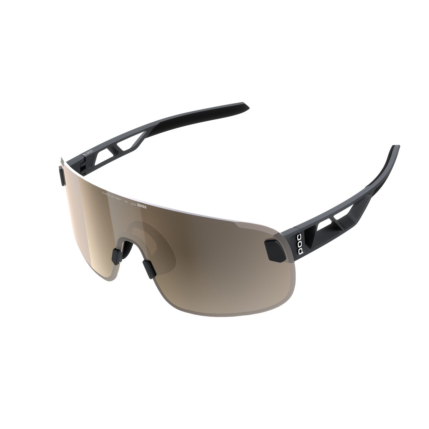 POC ELICIT + Mustat lasit Clarity Trail Osittain aurinkoinen hopea linssi