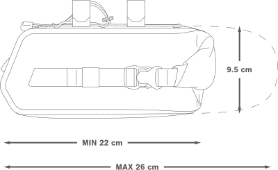 APIDURA RACING AEROBAR PACK 2.5 L ohjaustankolaukku musta