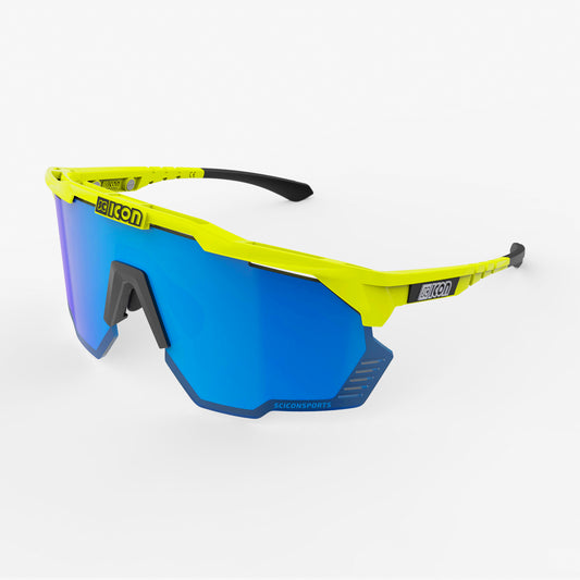 Suojalasit SCICON AEROSHADE KUNKEN Fluo Keltainen Multimirror Sininen