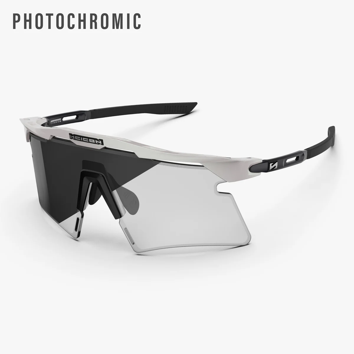 SCICON AEROSHADE 2.0 TITANIUM Valkoinen metalli lasit harmaa fotokromaattinen linssi