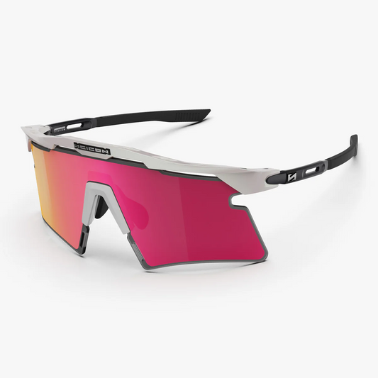 SCICON AEROSHADE 2.0 TITANIUM Valkoinen metalli Multimirror Sunburts + vaaleanpunaiset lasit