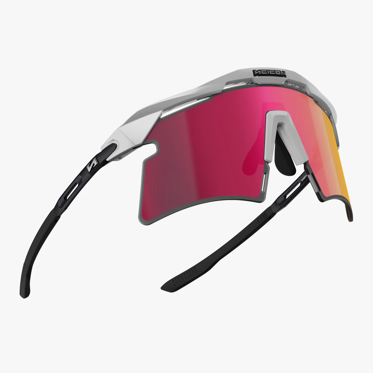 SCICON AEROSHADE 2.0 TITANIUM Valkoinen metalli Multimirror Sunburts + vaaleanpunaiset lasit