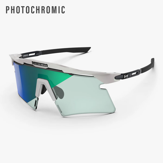 SCICON AEROSHADE 2.0 TITANIUM Valkoinen metalli lasit Sininen vihreä fotokromaattinen linssi