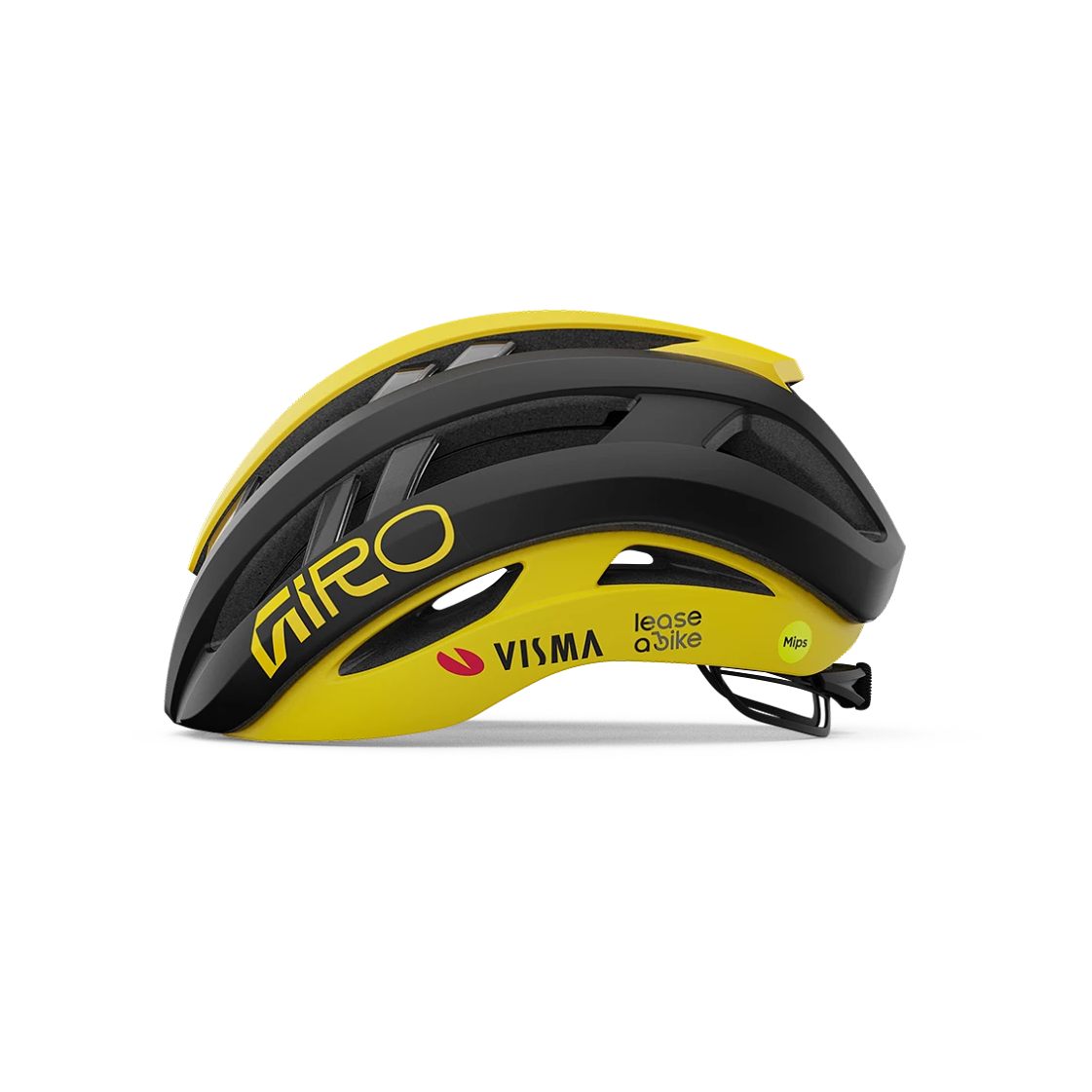 GIRO ARIES MIPS SPHERICAL VISMA LEASE A BIKE Maantiekypärä Musta/Keltainen
