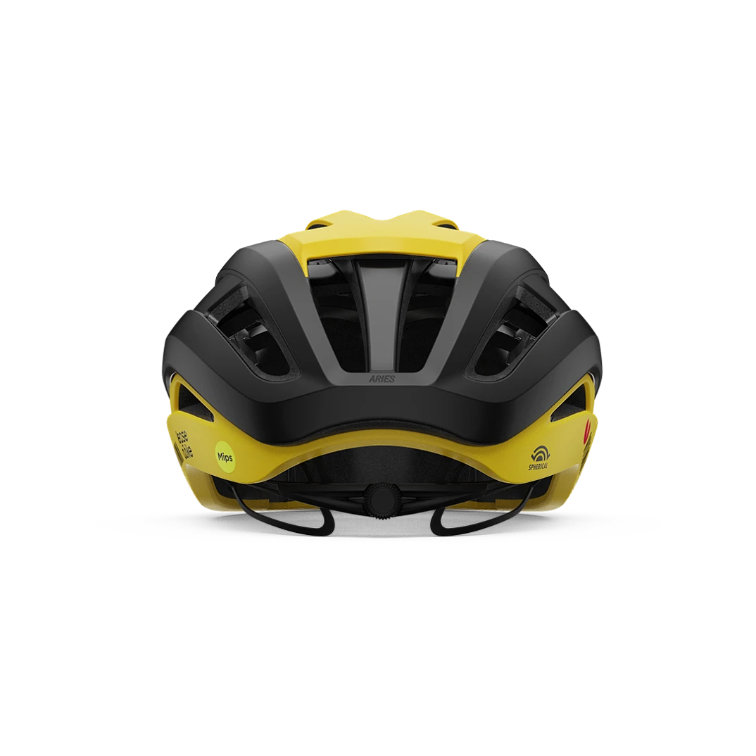 GIRO ARIES MIPS SPHERICAL VISMA LEASE A BIKE Maantiekypärä Musta/Keltainen