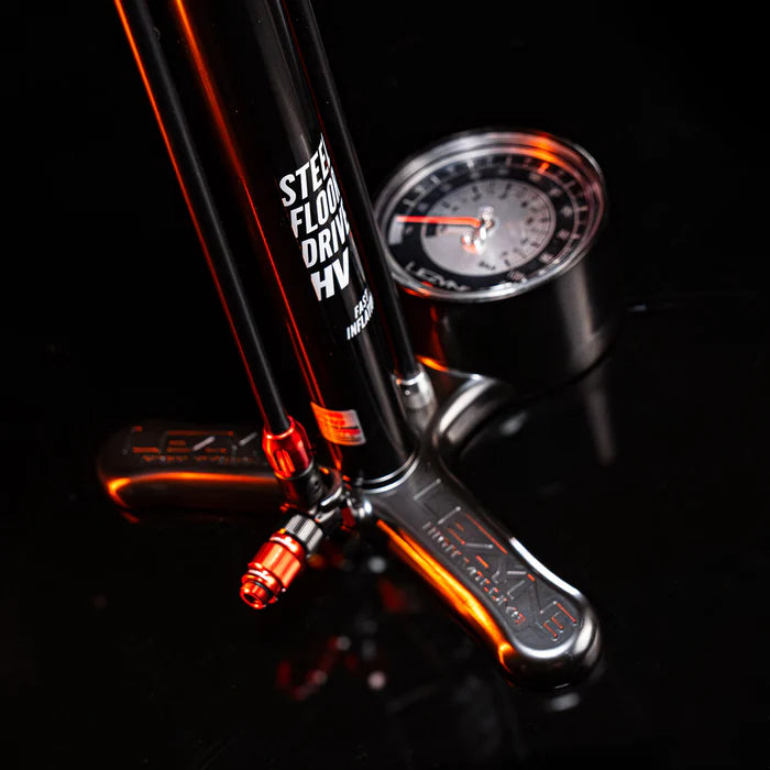 LEZYNE STEEL FLOOR DRIVE 3.5 HV harmaa jalkapumppu