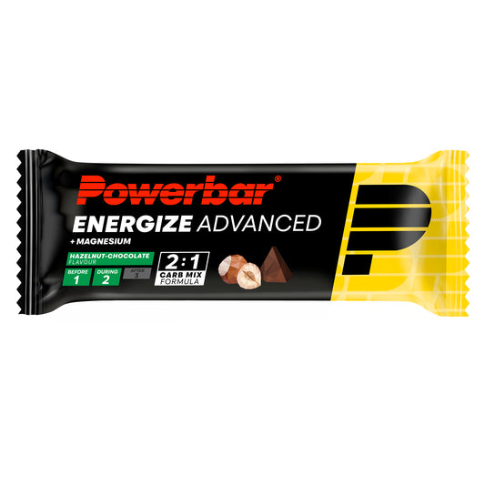 POWERBAR ENERGIZE ADVANCED energiapatukka (55g) suklaa hasselpähkinä)