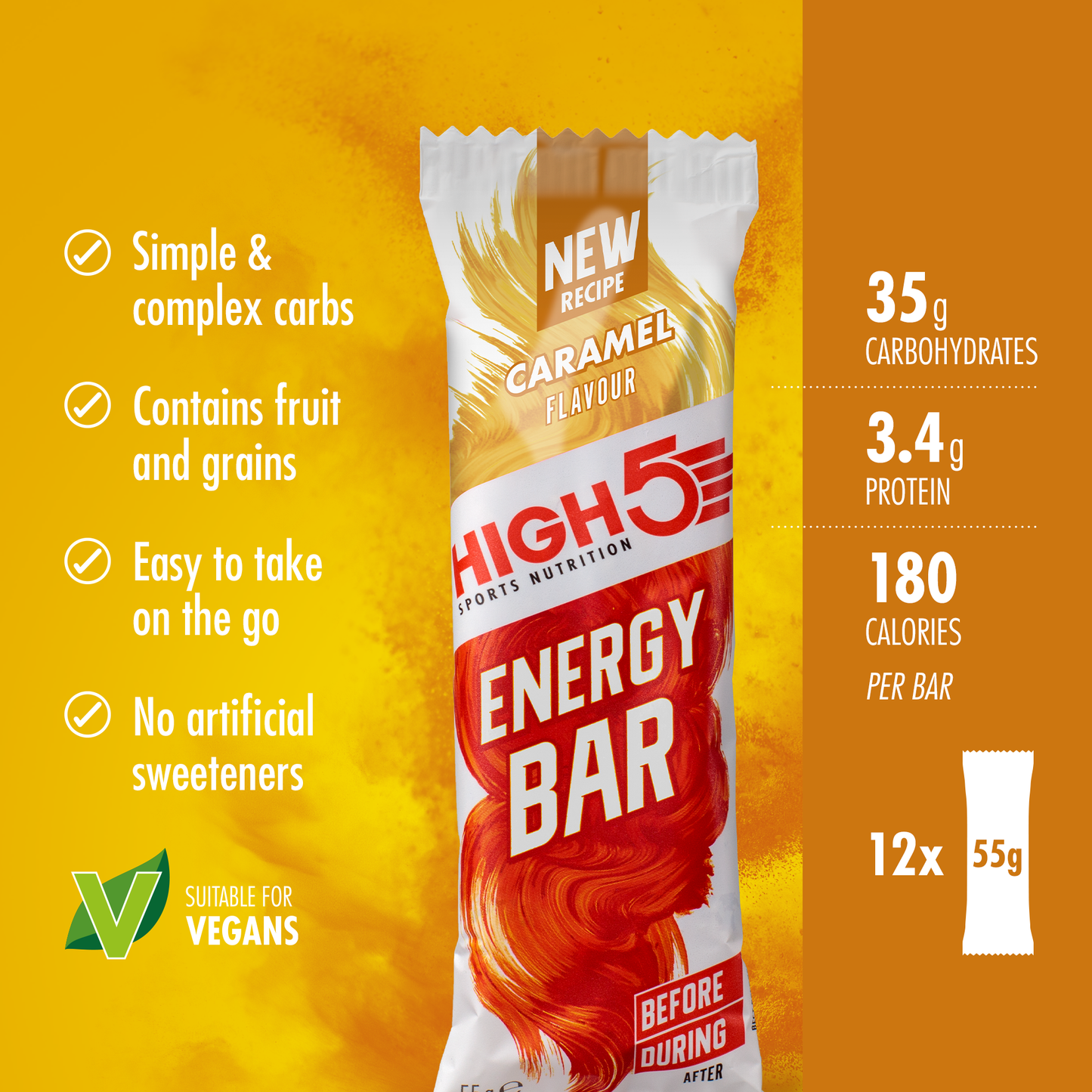 HIGH5 ENERGIAPATUKKA (55g) Karamelli
