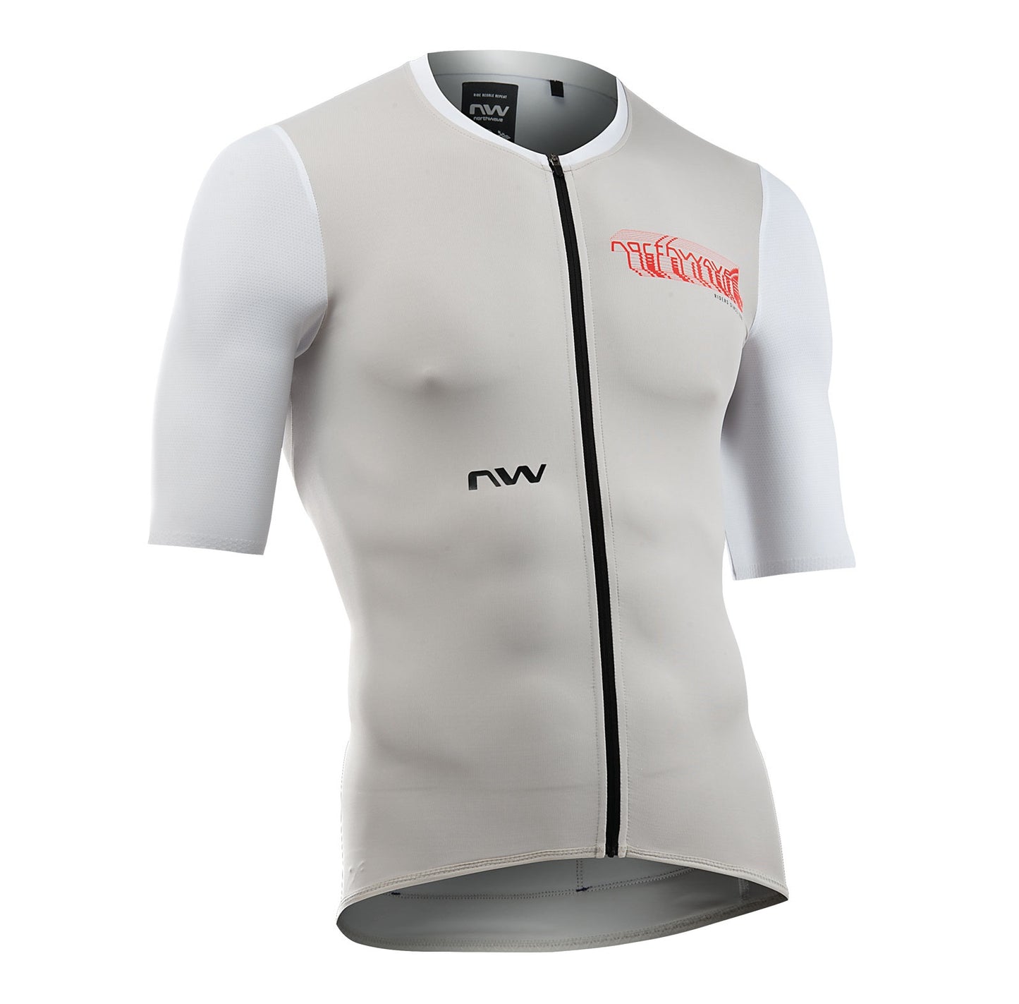 NORTHWAVE ESSENCE EVO lyhythihainen trikoo harmaa/valkoinen