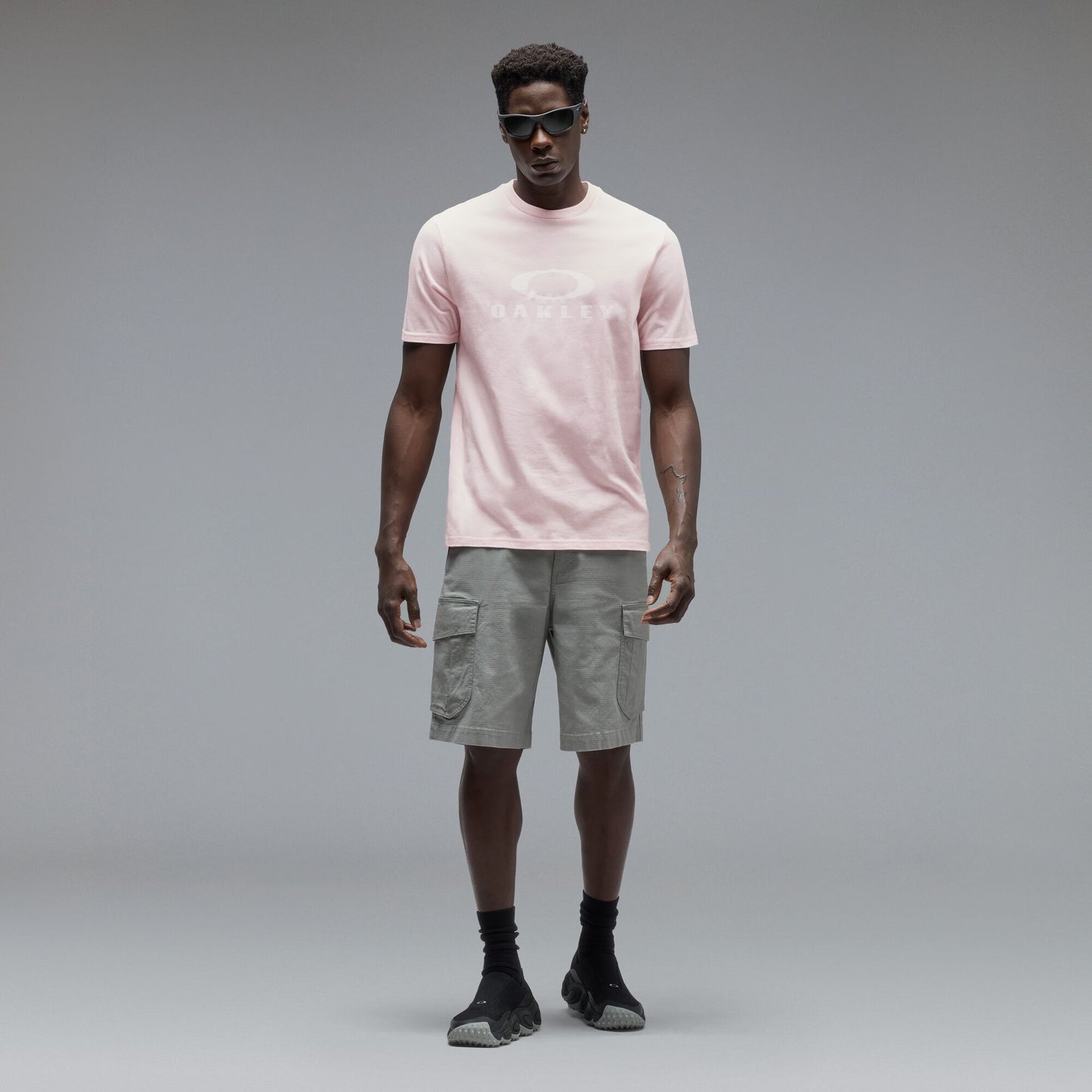 OAKLEY O BARK 2.0 haalistunut vaaleanpunainen t-paita