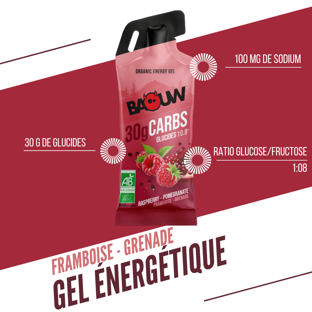 BAOW (44g) Sitruuna/Vadelma/Granaattiomena -energiageeli