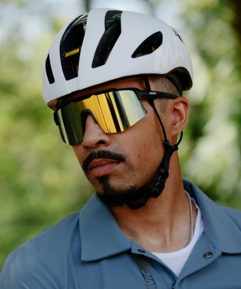 MAVIC MVS SHIELD suojalasit Musta Kulta/Sininen linssi