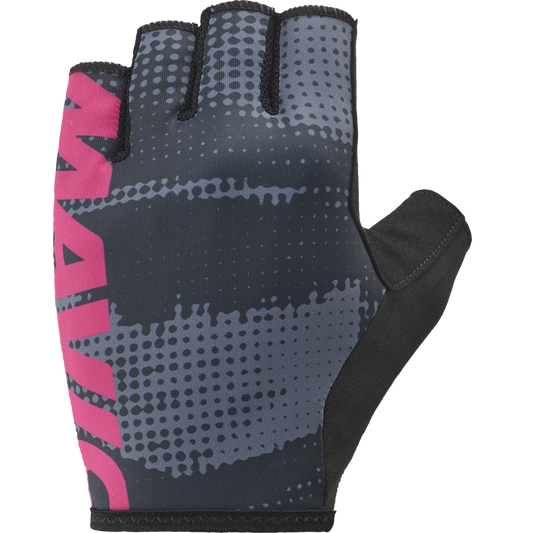 MAVIC ESSENTIAL PADDED GRAPHIC Lyhyet käsineet harmaa/vaaleanpunainen