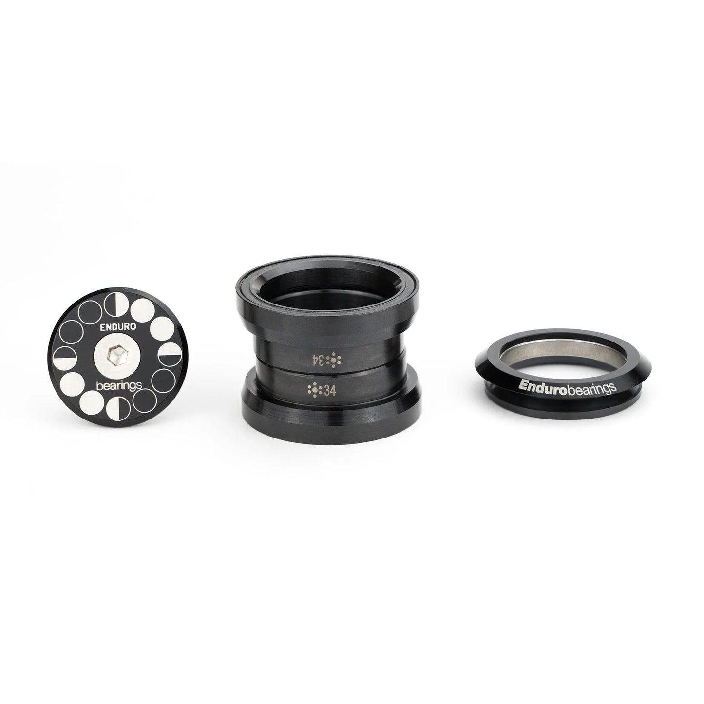ENDURO BEARINGS Headset 1 1/8 EC34/EC34mm Musta oksidi