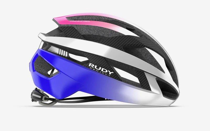 RUDY PROJECT REBEL CARBON Road kypärä Valkoinen/violetti/vaaleanpunainen