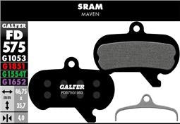 GALFER PERFORMANCE Sram Maven puolimetalliset jarrupalat