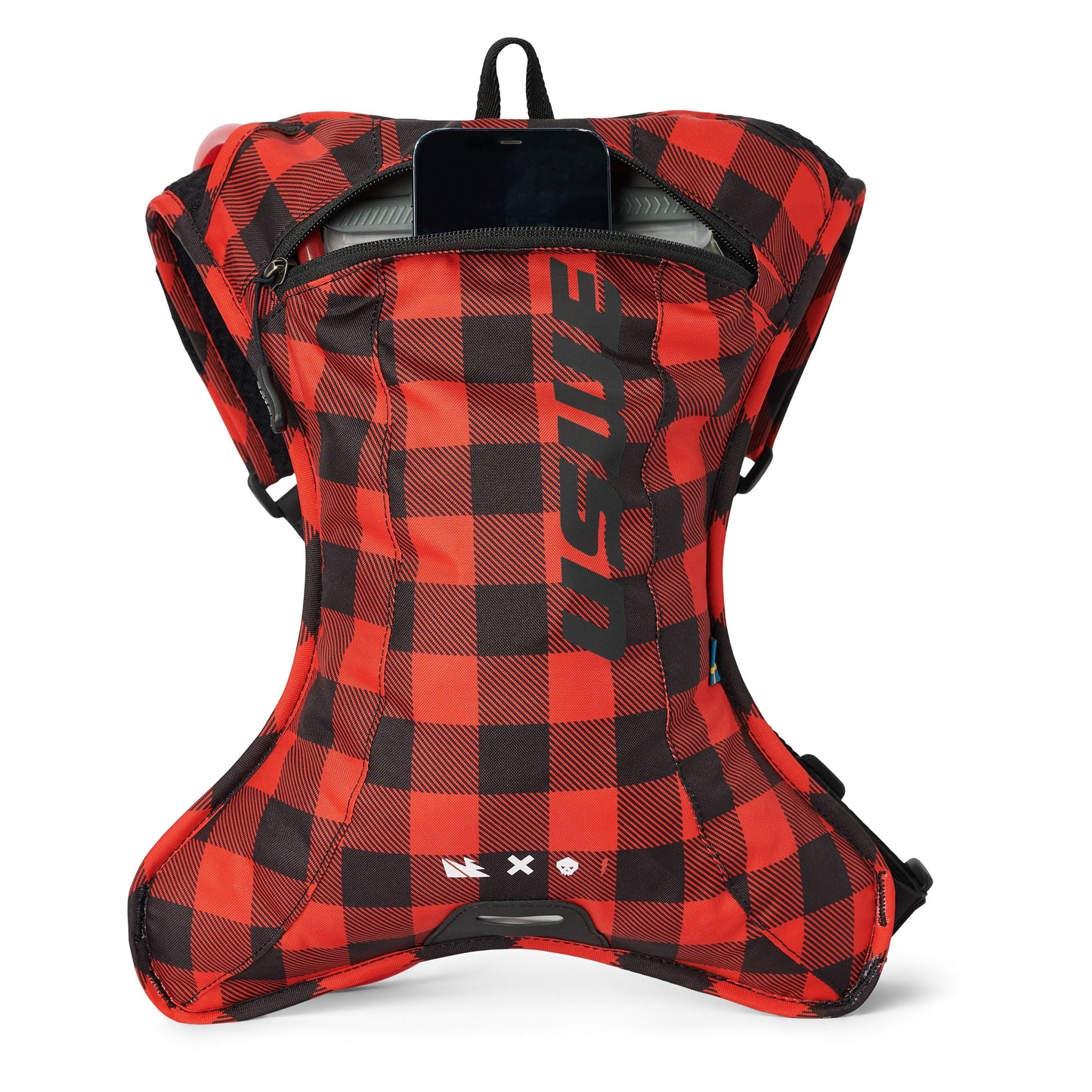USWE OUTLANDER XC 2 L -juomareppu, flanelli, punainen/musta