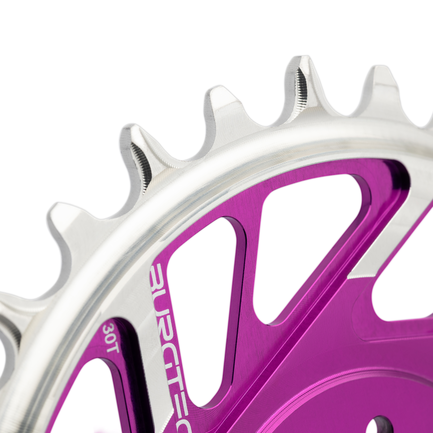 Plateau Mono BURGTEC THICK THIN 12V BOOST Direct Mount 8 Vis T-Type Kapea Wide Offset 3mm Violetti