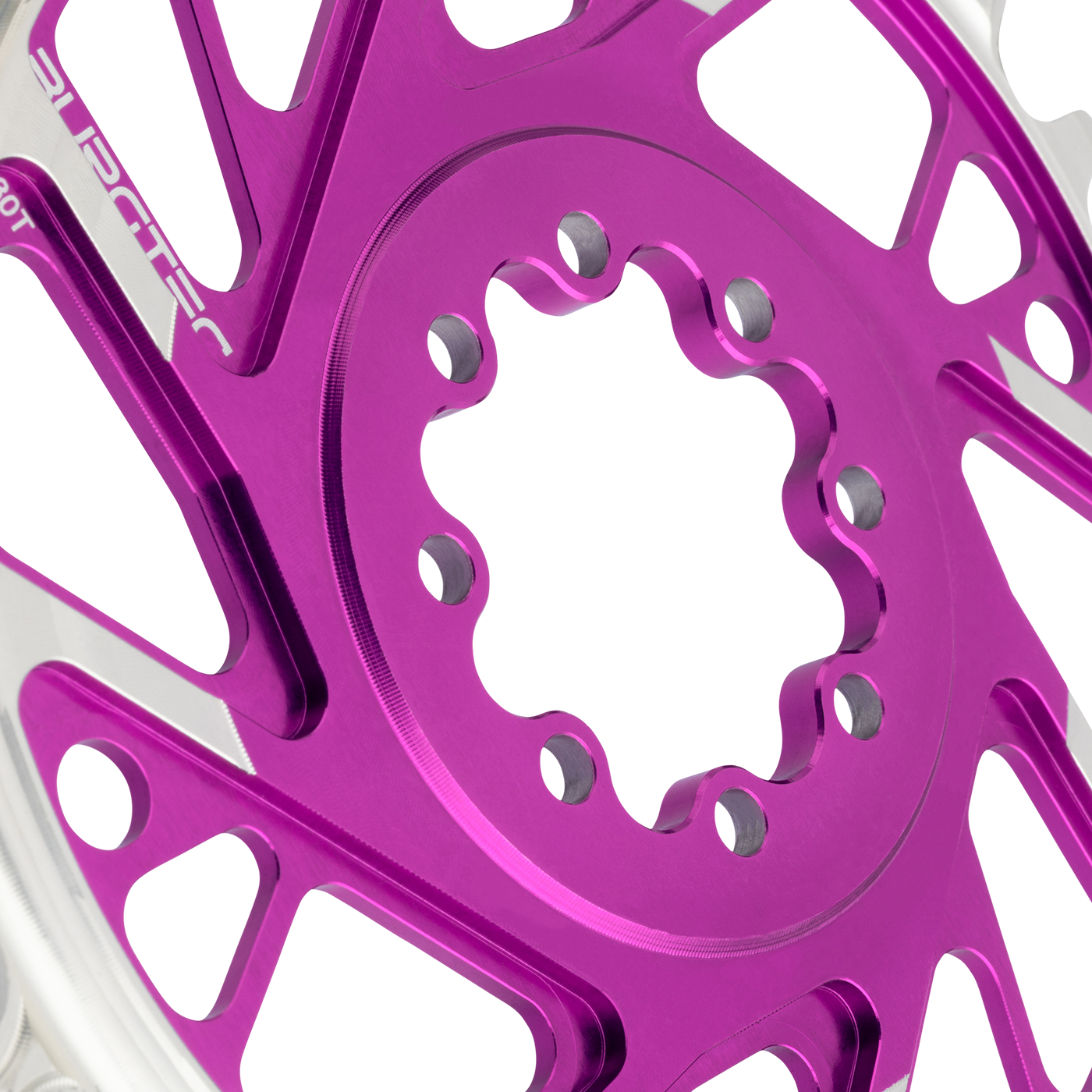 Plateau Mono BURGTEC THICK THIN 12V BOOST Direct Mount 8 Vis T-Type Kapea Wide Offset 3mm Violetti