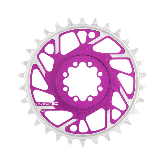 Plateau Mono BURGTEC THICK THIN 12V BOOST Direct Mount 8 Vis T-Type Kapea Wide Offset 3mm Violetti