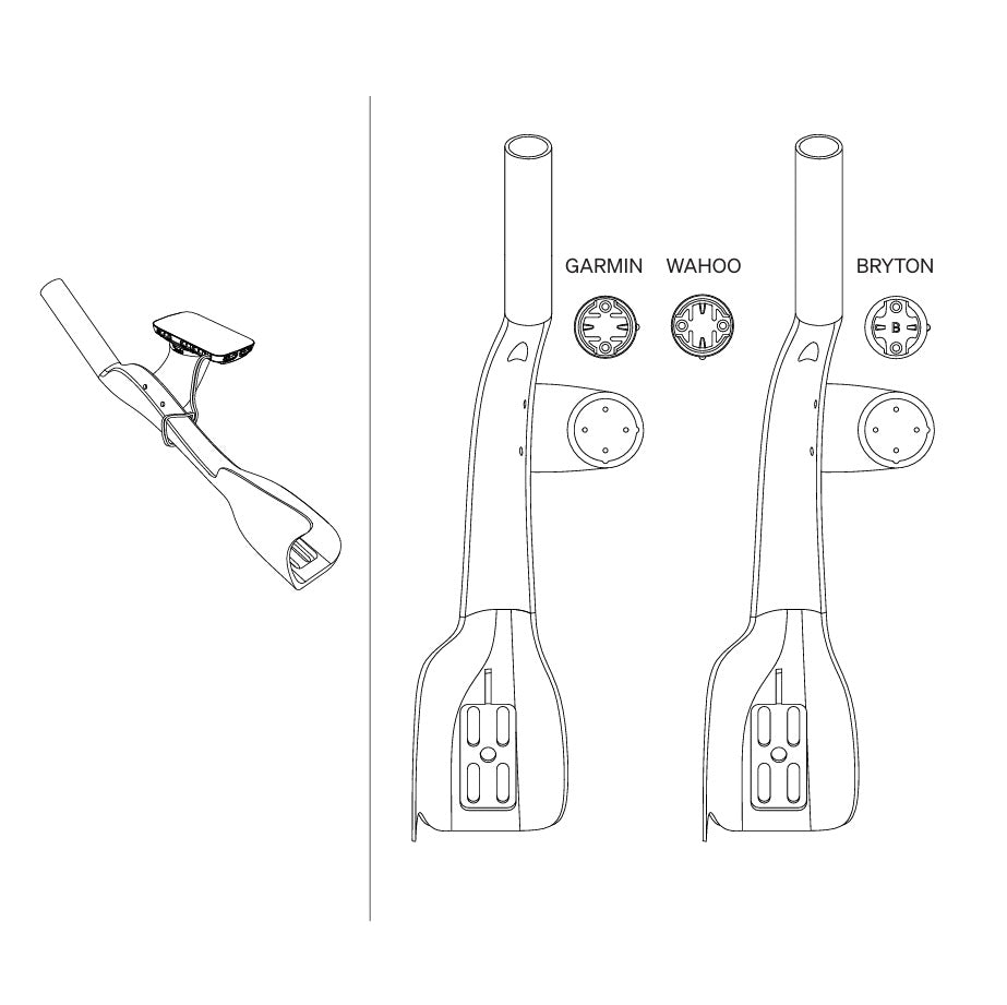 DEDA JET RISER korotettu GPS-kiinnike