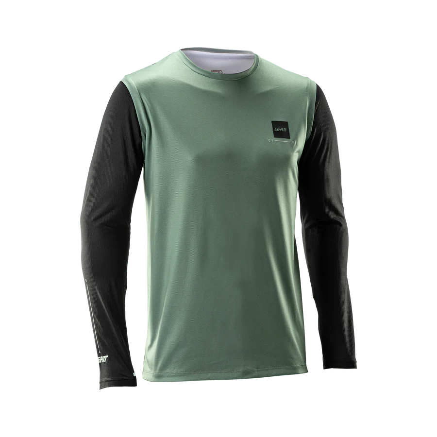 LEATT MTB GRAVITY 1.0 Trikoot + housut Musta/vihreä paketti