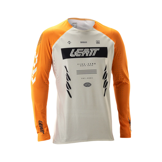 LEATT MTB GRAVITY 5.0 pitkähihainen trikoo Valkoinen/oranssi