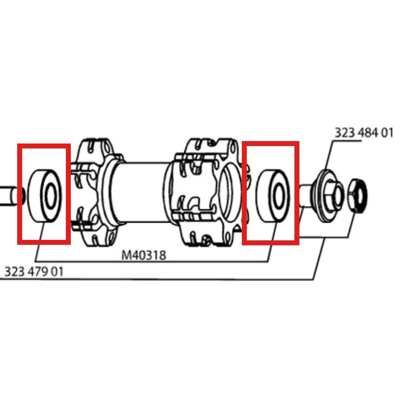 PAKETTI 2 MAVIC-NAVAN LAAKERIT 12X28X8 6001