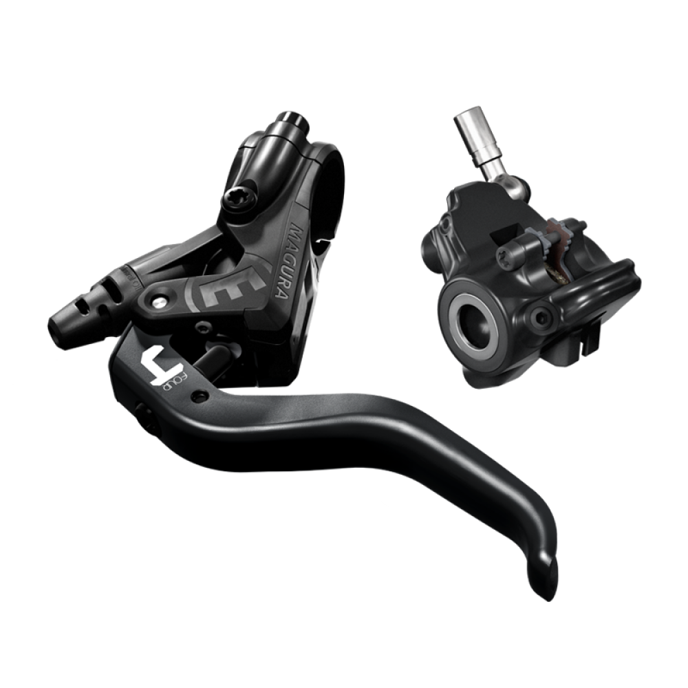 MAGURA MT4 FLATMOUNT DISKLESS FRONT / REAR BRAKE Musta