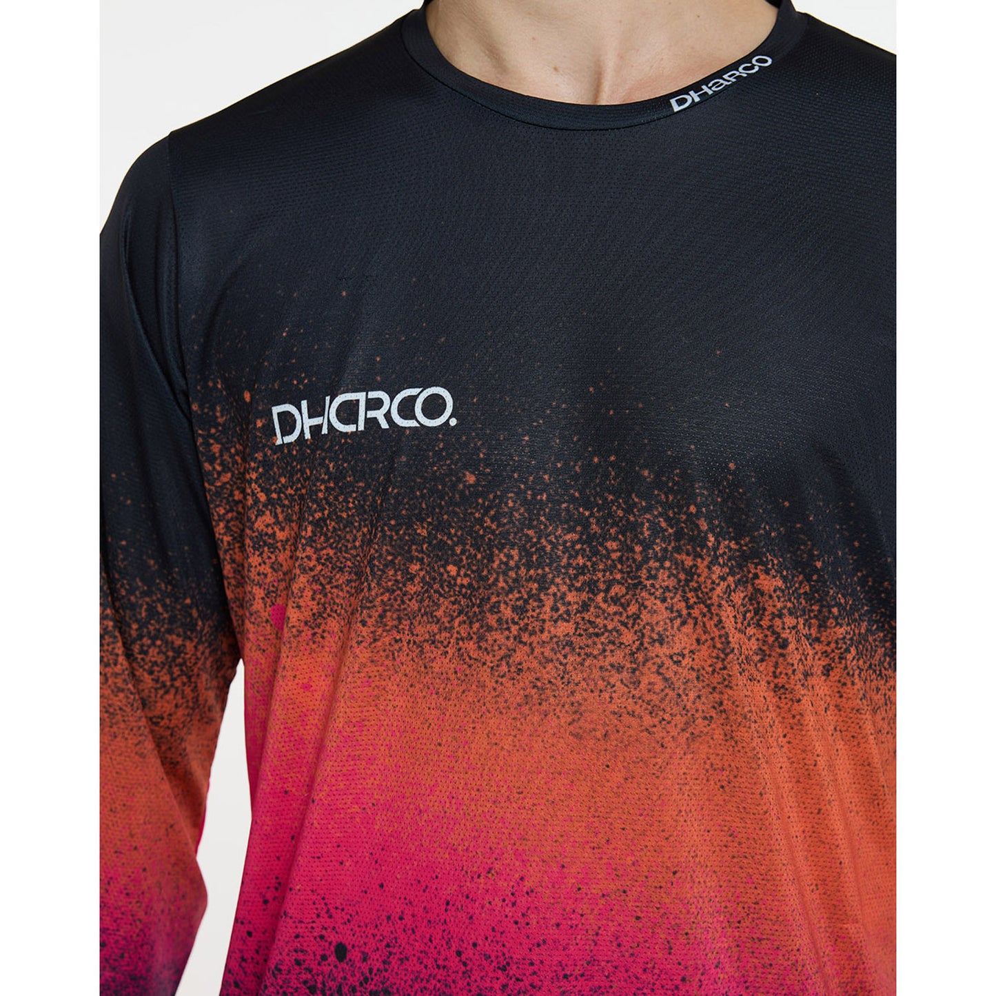 DHARCO RACE BLACK SNAKE pitkähihainen trikoo musta/oranssi