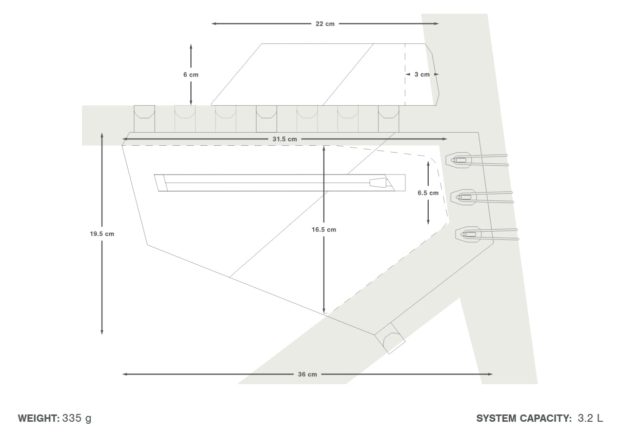 Pakkaus APIDURA AERO SYSTEM runkolaukkuja musta