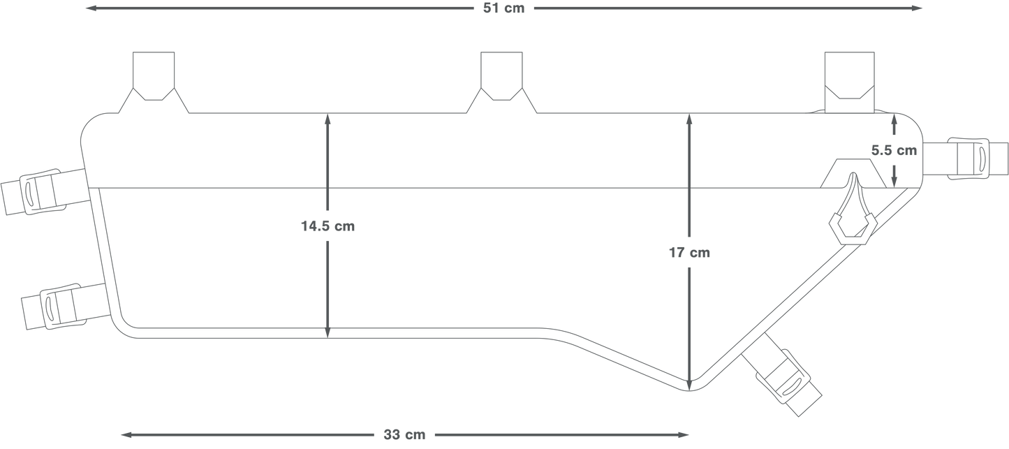 APIDURA EXPEDITION COMPACT FRAME PACK DRY 5.3 L runkolaukku musta