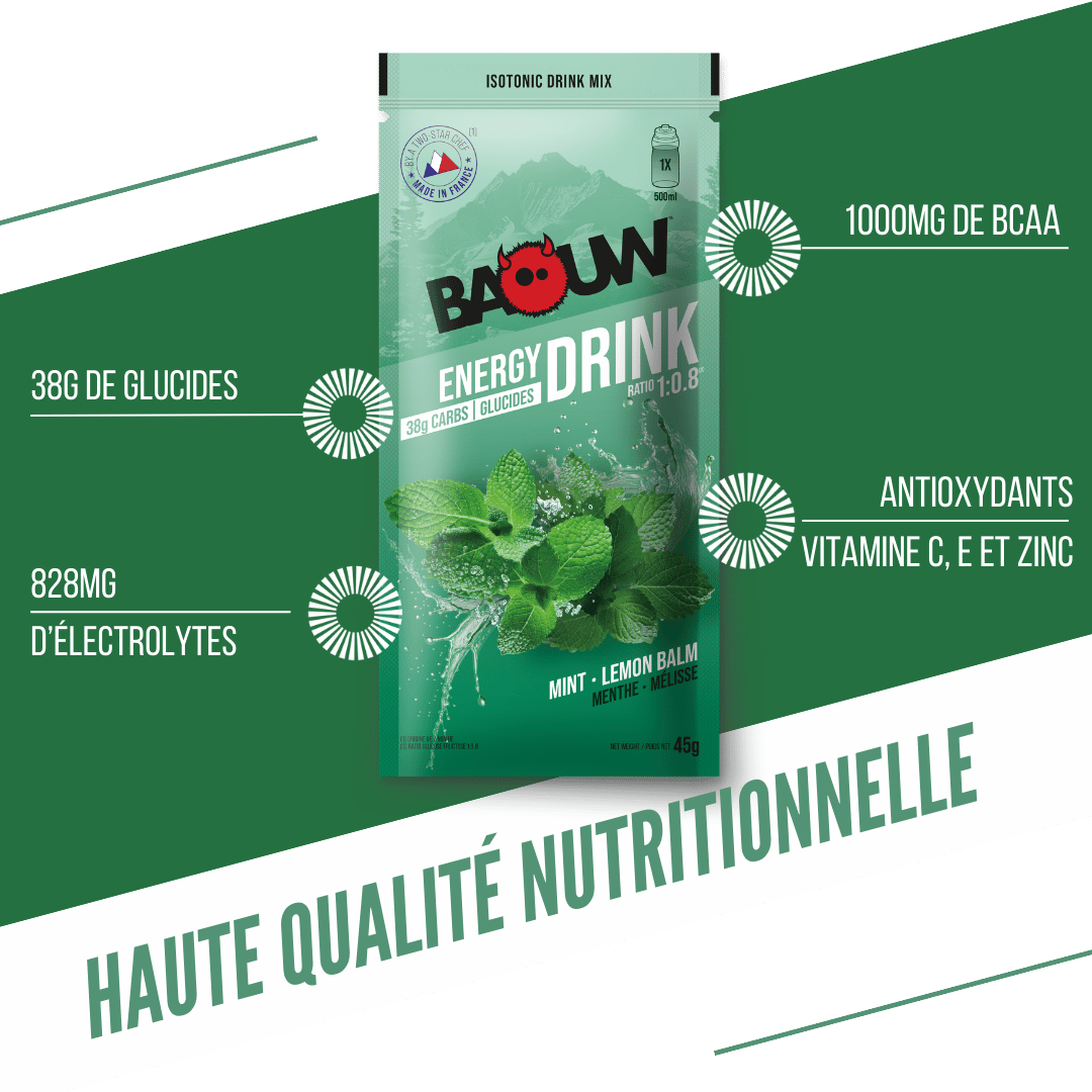 BAOUW ISOTONIC energiajuoma (45g) Minttu/Melissaa