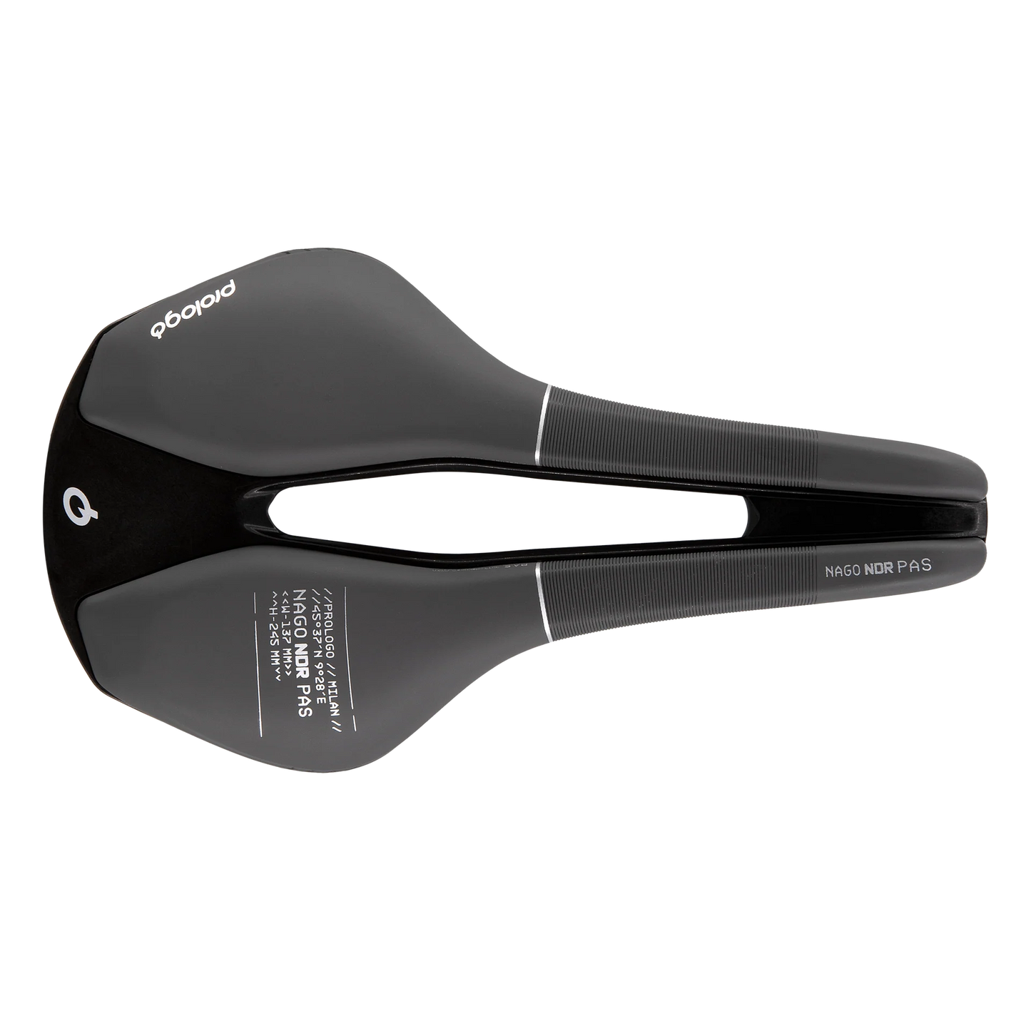 PROLOGO NAGO NDR PAS 137mm Satula Nack Rails Musta