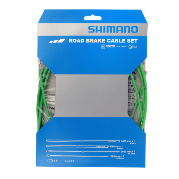 SHIMANO PTFE-jarruvaijeri- ja letkusarja vihreä