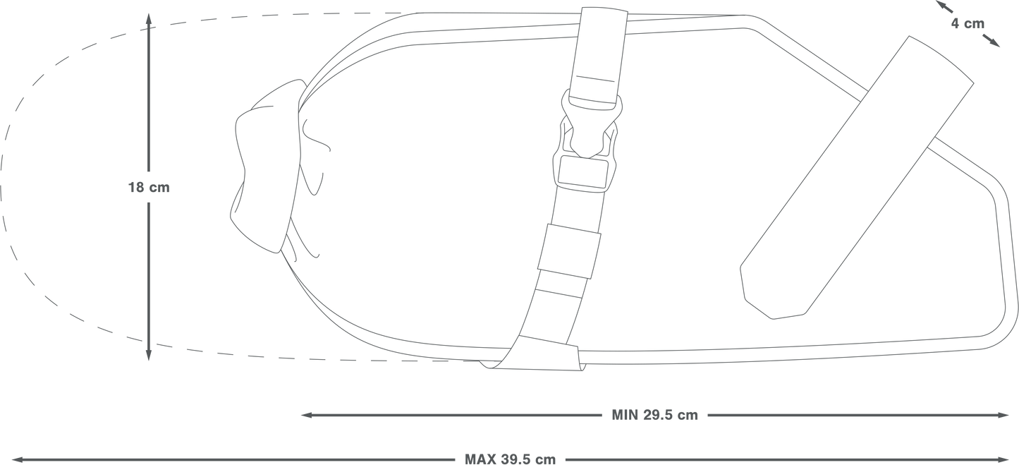 APIDURA RACING SADDLE PACK 7 L Musta