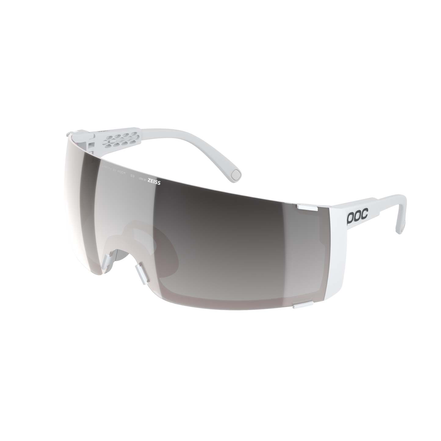 POC PROPEL + Valkoiset lasit Clarity Road Aurinkoinen Hopea Linssi