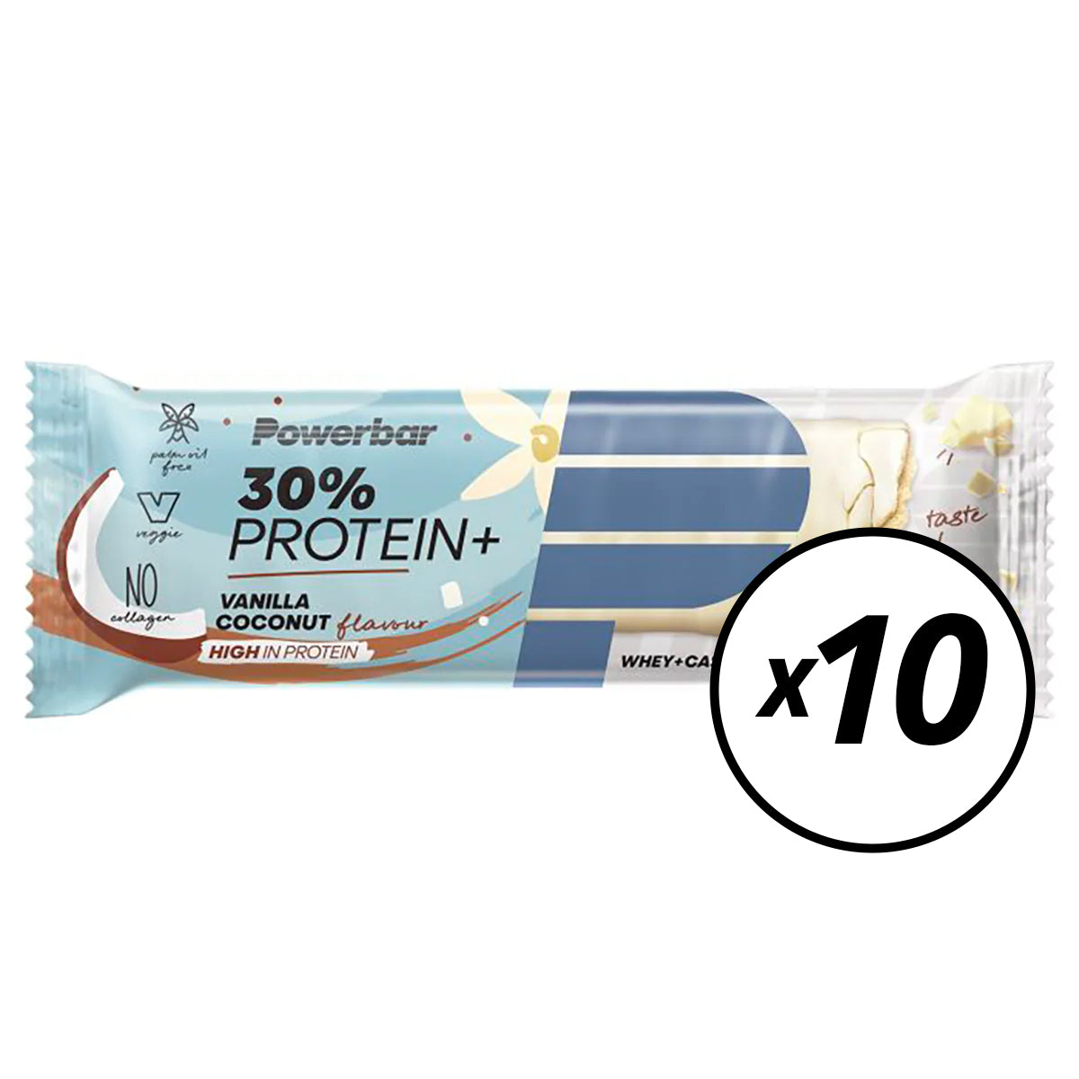 10 POWERBAR 30% PROTEIINI PLUS palautuspatukkaa (55 g) Vanilja-kookos - Date Courte