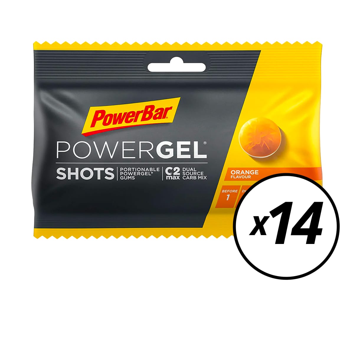 POWERBAR POWERGEL Shots karkit (60gr) Oranssi (60gr)